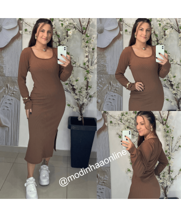 Vestido Viviane Marrom